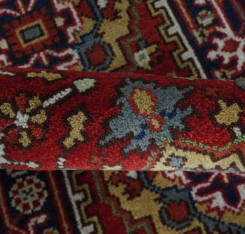 12 feet Olive, Brown and Blue Hand knotted Traditional wool Area Rug - The Rug Decor