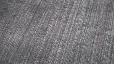 Solid Charcoal Scandinavian 5x7 Blended Wool Flatwoven Area Rug, Dinning, Kids Rug | HL14