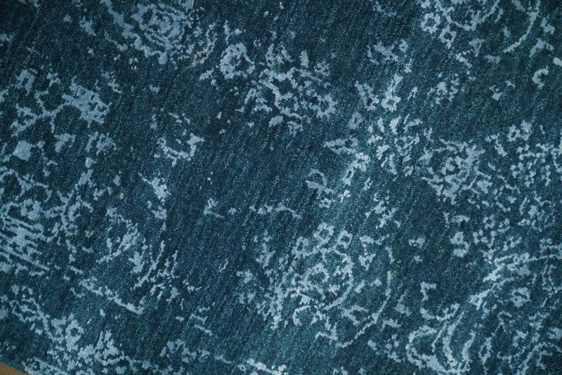 2.6x4 Fine Hand Knotted Silver and Blue Traditional Vintage Persian Style Antique Wool and Silk Rug | AGR29 - The Rug Decor