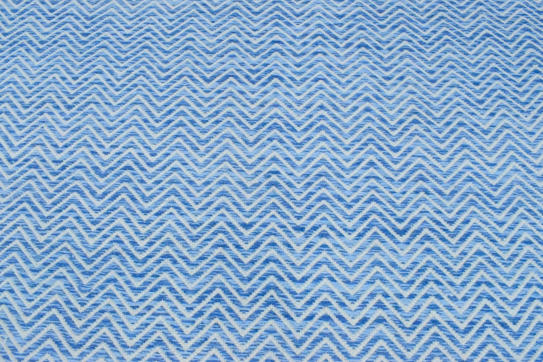 2x3, 5x8, 8x10 Dhurrie Rug, Blue Chevron Rug - The Rug Decor
