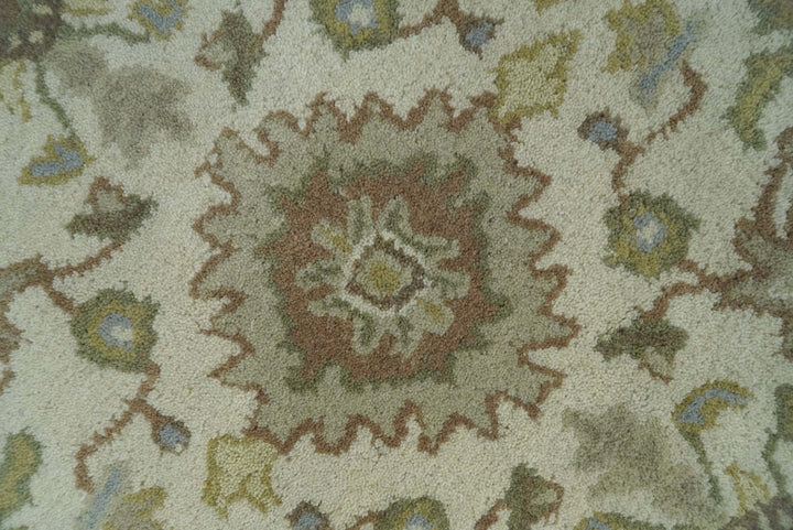 2x3 Brown and Beige Handmade Classic Vintage Design Wool Area Rug | TRDCP15723 - The Rug Decor