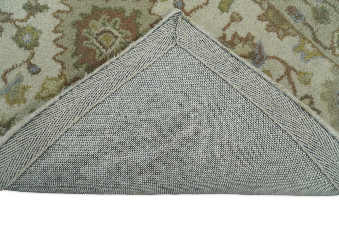 2x3 Brown and Beige Handmade Classic Vintage Design Wool Area Rug | TRDCP15723 - The Rug Decor