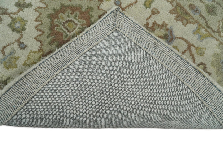 2x3 Brown and Beige Handmade Classic Vintage Design Wool Area Rug | TRDCP15723 - The Rug Decor