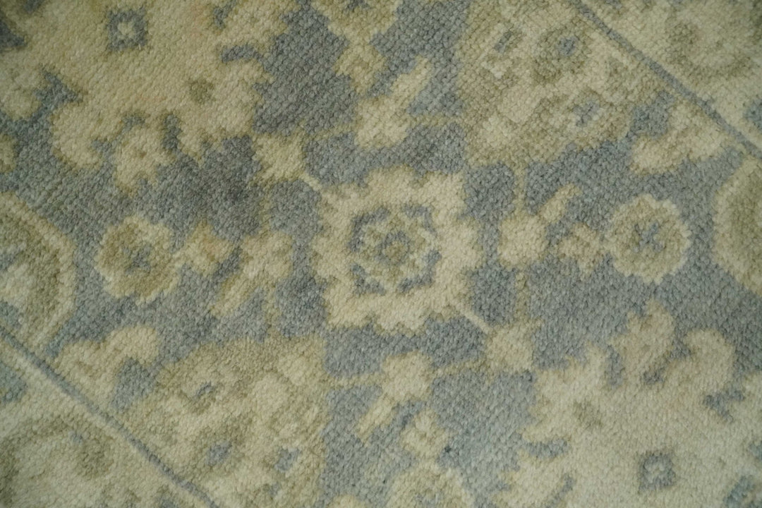 2x3 Hand Knotted Gray and Beige Traditional Persian Oushak Wool Rug | N7223 - The Rug Decor