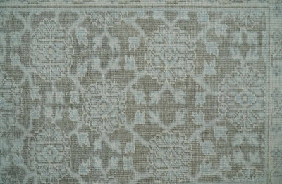 2x3 Hand Knotted Gray, Ivory and Silver Traditional Persian Oushak Wool Rug | N6323 - The Rug Decor