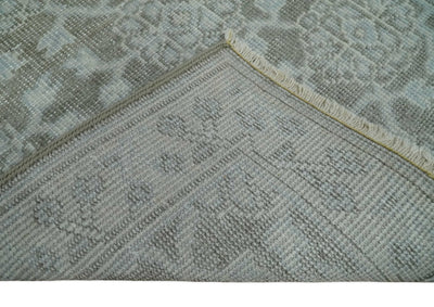 2x3 Hand Knotted Ivory and Gray Traditional Persian Oushak Wool Rug | N2623 - The Rug Decor