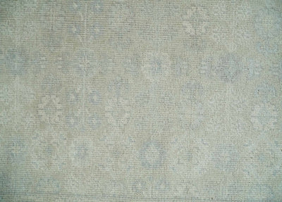 2x3 Hand Knotted Ivory and Gray Traditional Persian Oushak Wool Rug | N723 - The Rug Decor