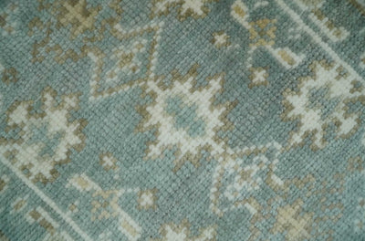 2x3 Hand Knotted Silver, Ivory and Brown Traditional Oushak Wool Rug - The Rug Decor