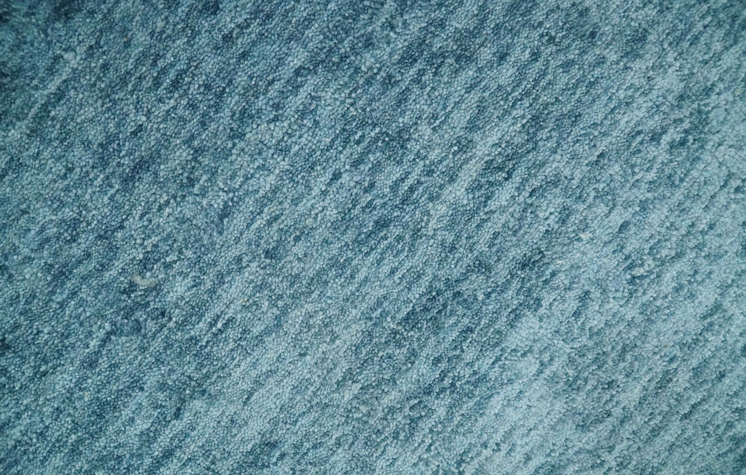 2x3 Hand Woven Solid Blue Rug, No Shedding | N8523 - The Rug Decor