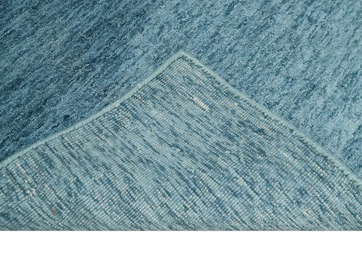 2x3 Hand Woven Solid Blue Rug, No Shedding | N8523 - The Rug Decor