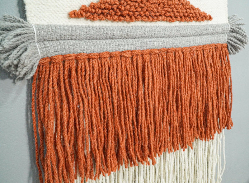 2x3 Wool Hand Woven Terracotta Boho Wall Hanging | WH3 - The Rug Decor