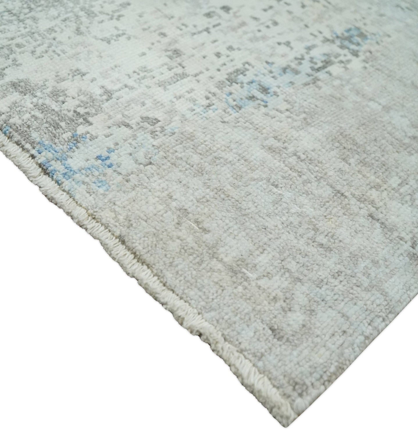 2x4 Modern Abstract Blue and Ivory Rug made with Art Silk| N4124 - The Rug Decor