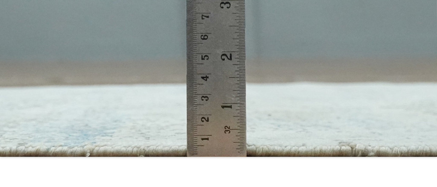 2x4 Modern Abstract Blue and Ivory Rug made with Art Silk| N4124 - The Rug Decor