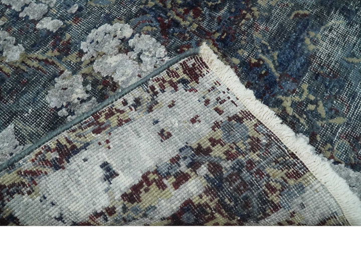 2x4 Modern Abstract Gray, Beige and Silver Wool Rug| N7724 - The Rug Decor
