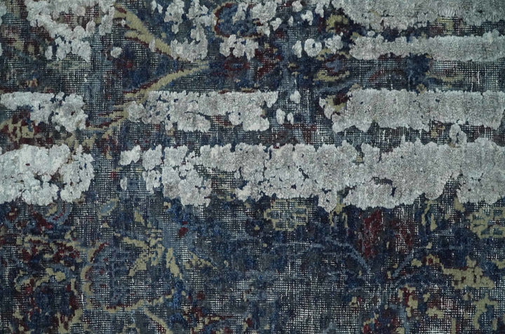 2x4 Modern Abstract Gray, Beige and Silver Wool Rug| N7724 - The Rug Decor