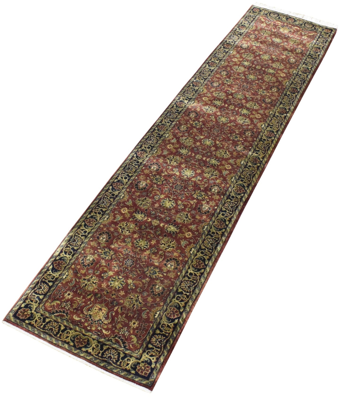 3x12 Fine Runner Hand Knotted Area Rug | Mashad Design Made with Fine New Zealand Wool - The Rug Decor