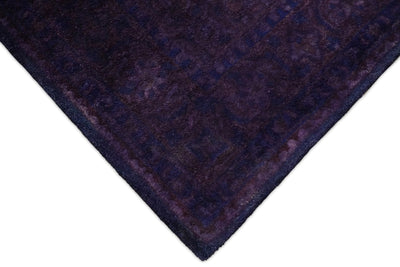 3x5, 4x6, 5x8, 6x9, 8x11 and 9x12 Blue and Purple Plum Handmade Overdyed Premium Wool Area Rug - The Rug Decor