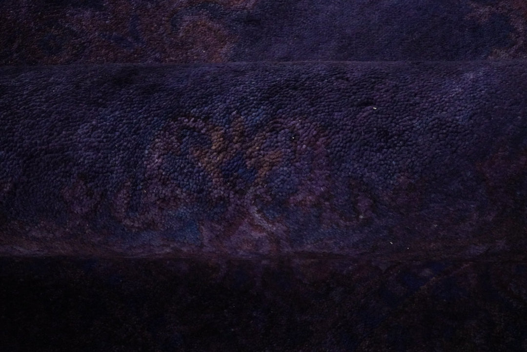 3x5, 4x6, 5x8, 6x9, 8x11 and 9x12 Blue and Purple Plum Handmade Overdyed Premium Wool Area Rug - The Rug Decor