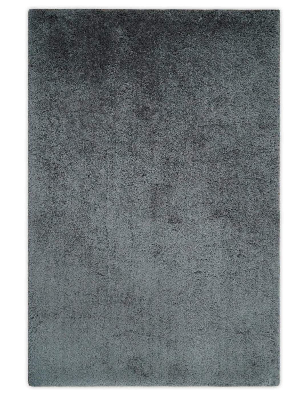 3x5, 4x6 and 5x7 Hand Woven Shag Charcoal Art Silk Soft Viscose Area Rug - The Rug Decor