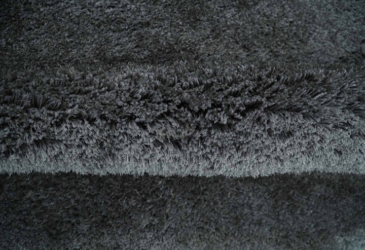 3x5, 4x6 and 5x7 Hand Woven Shag Charcoal Art Silk Soft Viscose Area Rug - The Rug Decor