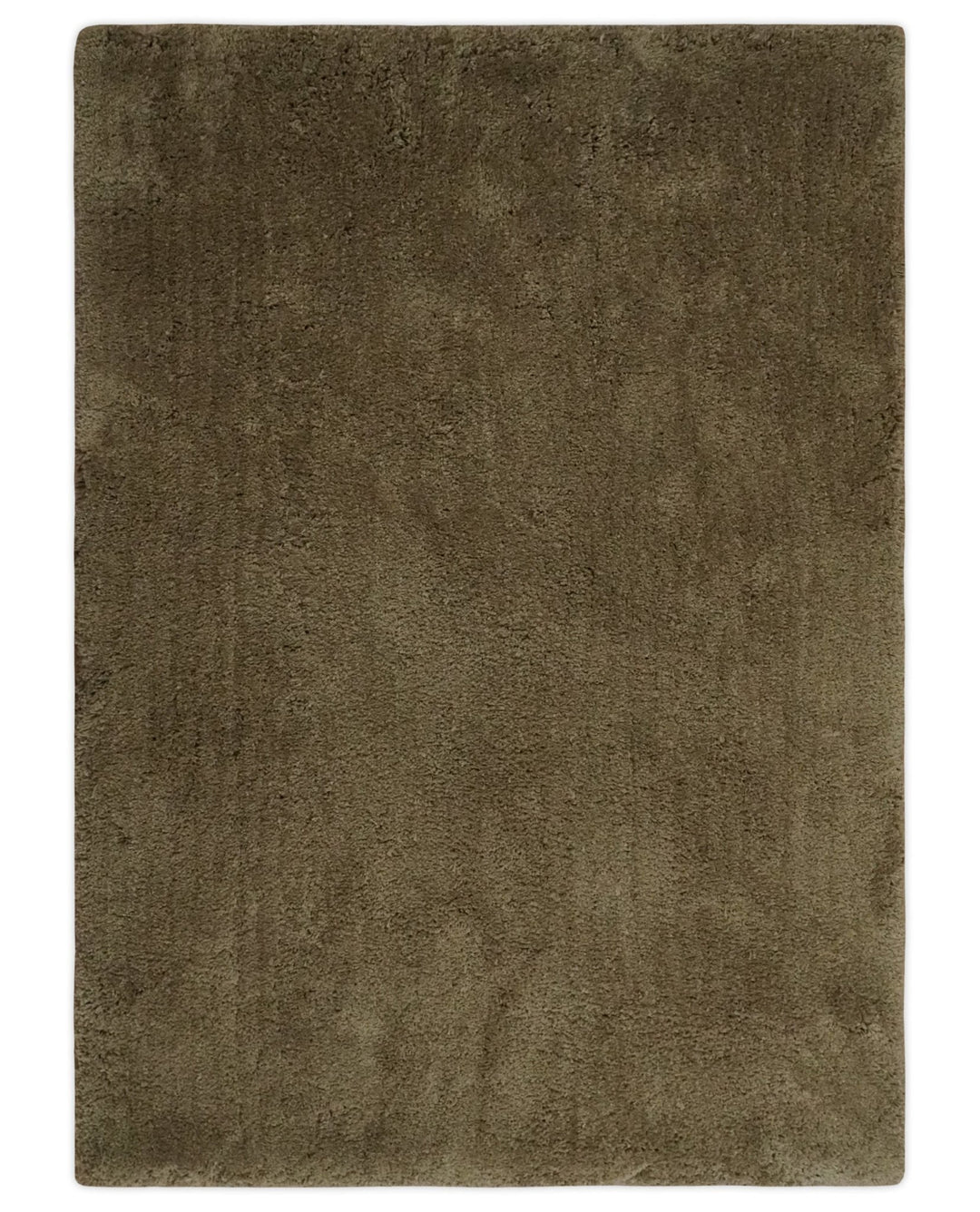 3x5, 4X6 and 5x7 Hand Woven Shag Olive Art Silk Soft Viscose Area Rug - The Rug Decor