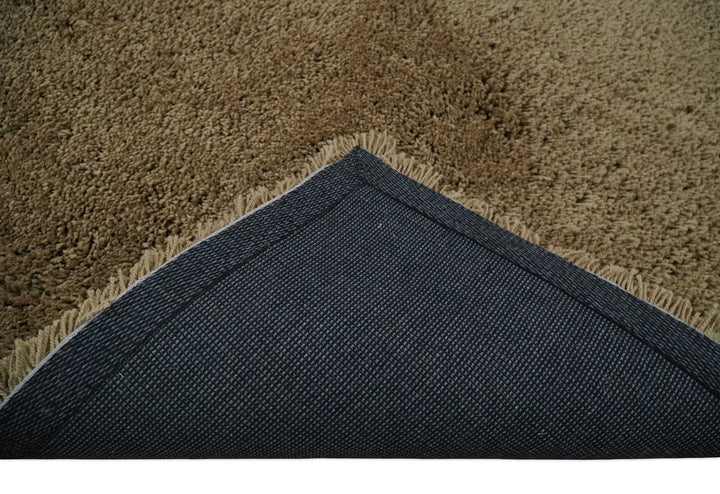 3x5, 4X6 and 5x7 Hand Woven Shag Olive Art Silk Soft Viscose Area Rug - The Rug Decor