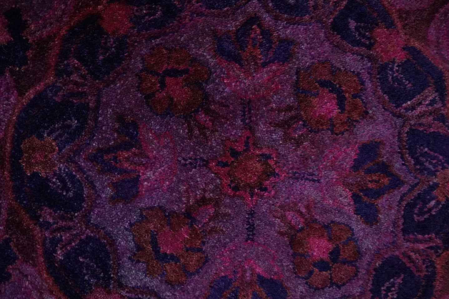 3x5, 5x8, 8x11 Pink Wine and Blue Overdyed Classic Wool Area Rug - The Rug Decor