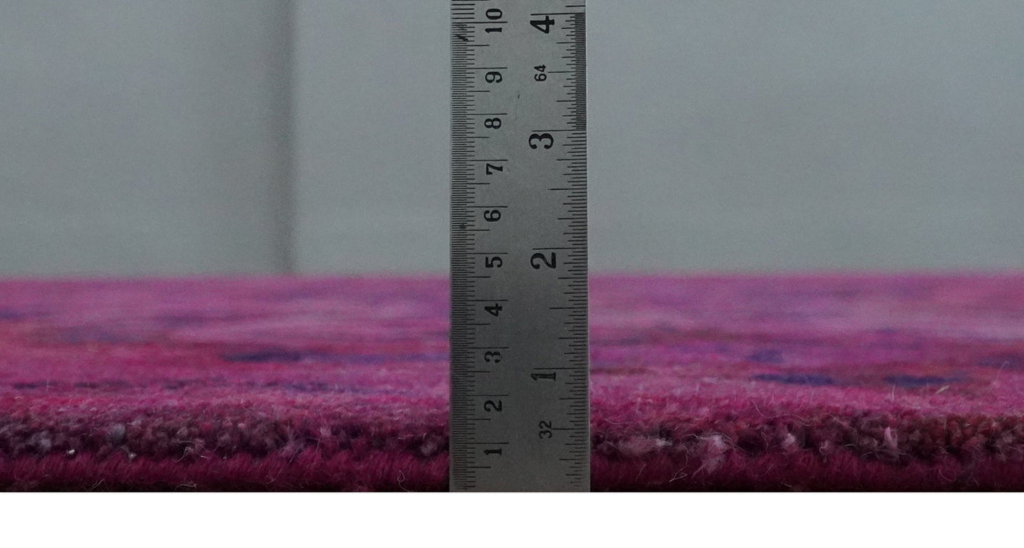 3x5, 5x8, 8x11 Pink Wine and Blue Overdyed Classic Wool Area Rug - The Rug Decor