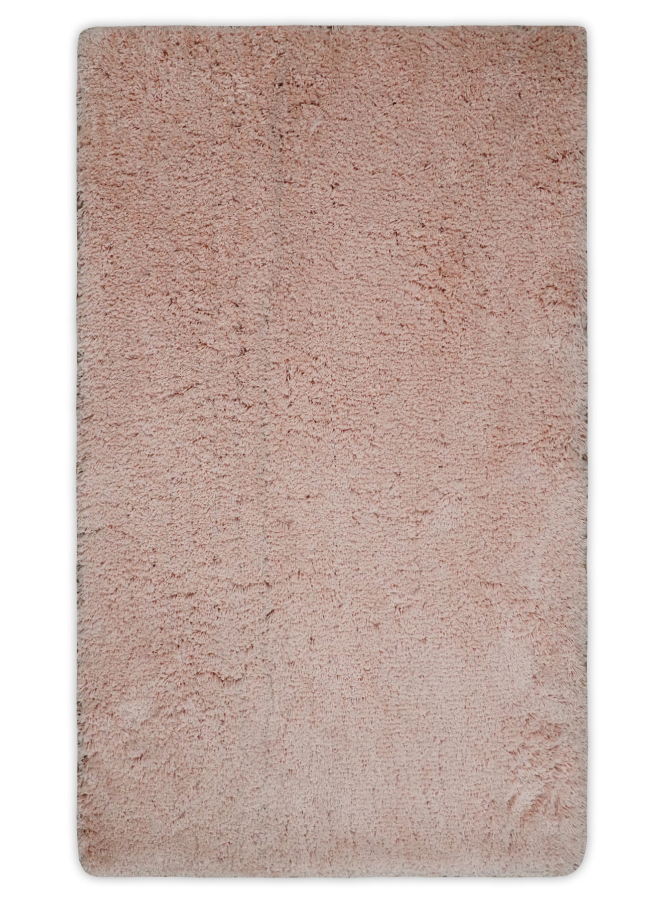 Solid Plush and Soft 3x5, 4x6 and 5x7 Hand Woven Shag Peach Area Rug ...