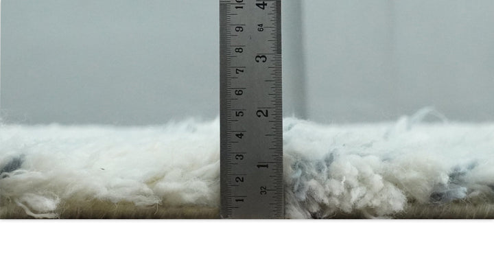 4x6, 5x8 and 8x10 Moroccan Rug | White and Blue Wool Rug | TRD1713 - The Rug Decor