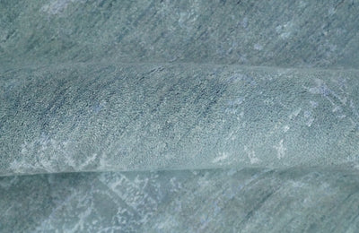4x6 Fine Hand Knotted Blue and Silver Traditional Vintage Persian Style Antique Wool and Silk Rug | AGR9 - The Rug Decor