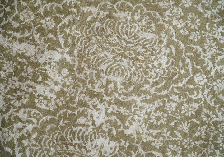 4x6 Fine Hand Knotted Cooper and Silver Traditional Vintage Persian Style Antique Wool and SIlk Rug | AGR16 - The Rug Decor