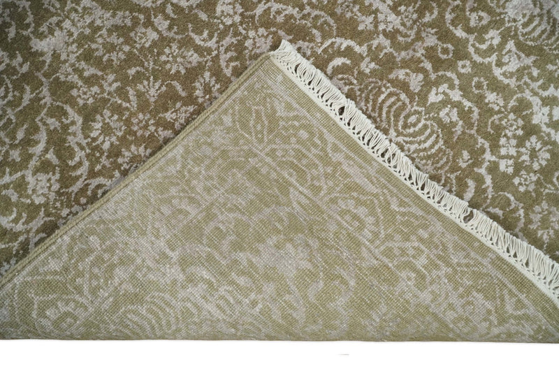 4x6 Fine Hand Knotted Cooper and Silver Traditional Vintage Persian Style Antique Wool and SIlk Rug | AGR16 - The Rug Decor