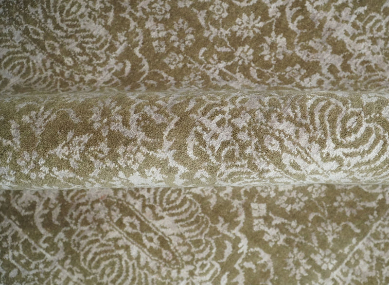 4x6 Fine Hand Knotted Cooper and Silver Traditional Vintage Persian Style Antique Wool and SIlk Rug | AGR16 - The Rug Decor