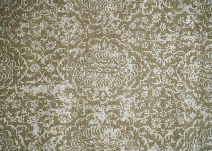 4x6 Fine Hand Knotted Cooper and Silver Traditional Vintage Persian Style Antique Wool and SIlk Rug | AGR16 - The Rug Decor