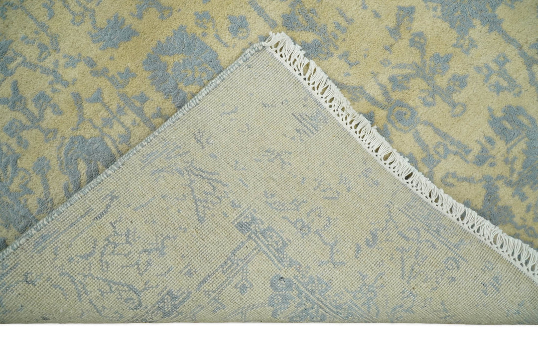 4x6 Fine Hand Knotted Gold and Silver Traditional Vintage Persian Style Antique Wool and Silk Rug | AGR11 - The Rug Decor