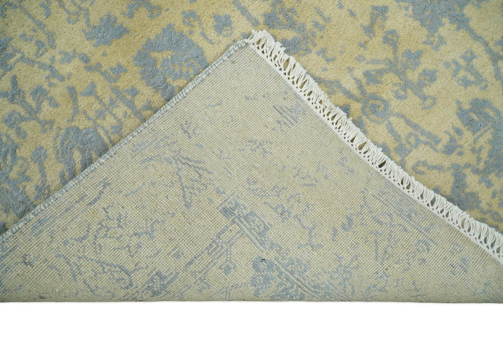 4x6 Fine Hand Knotted Gold and Silver Traditional Vintage Persian Style Antique Wool and Silk Rug | AGR11 - The Rug Decor