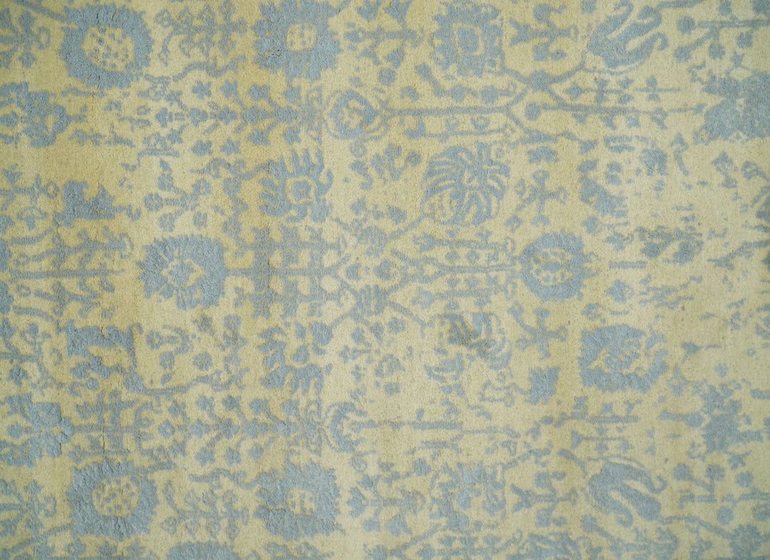 4x6 Fine Hand Knotted Gold and Silver Traditional Vintage Persian Style Antique Wool and Silk Rug | AGR11 - The Rug Decor
