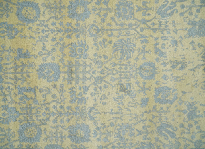 4x6 Fine Hand Knotted Gold and Silver Traditional Vintage Persian Style Antique Wool and Silk Rug | AGR11 - The Rug Decor