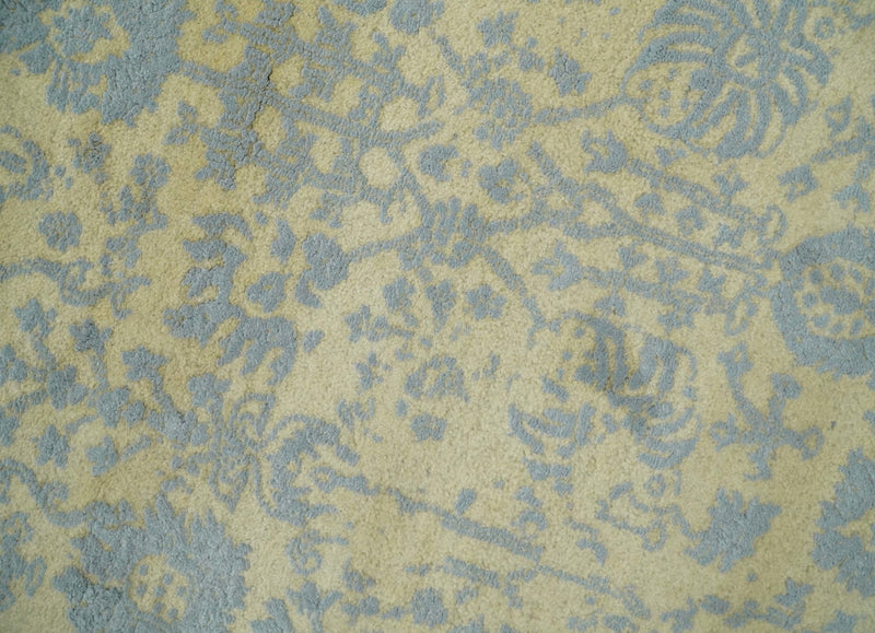 4x6 Fine Hand Knotted Gold and Silver Traditional Vintage Persian Style Antique Wool and Silk Rug | AGR11 - The Rug Decor
