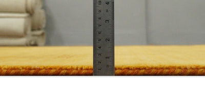 4x6 Small Gold Natural Farmhouse Wool Hand Woven Southwestern Gabbeh Rug| LOR5 - The Rug Decor
