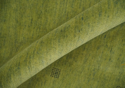 4x6 Small Solid Green Wool Hand Woven Southwestern Gabbeh Rug | LOR12 - The Rug Decor