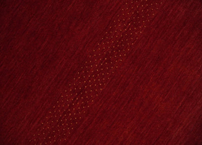 4x6 Small Solid Red Wool Hand Woven Southwestern Gabbeh Rug | LOR10 - The Rug Decor