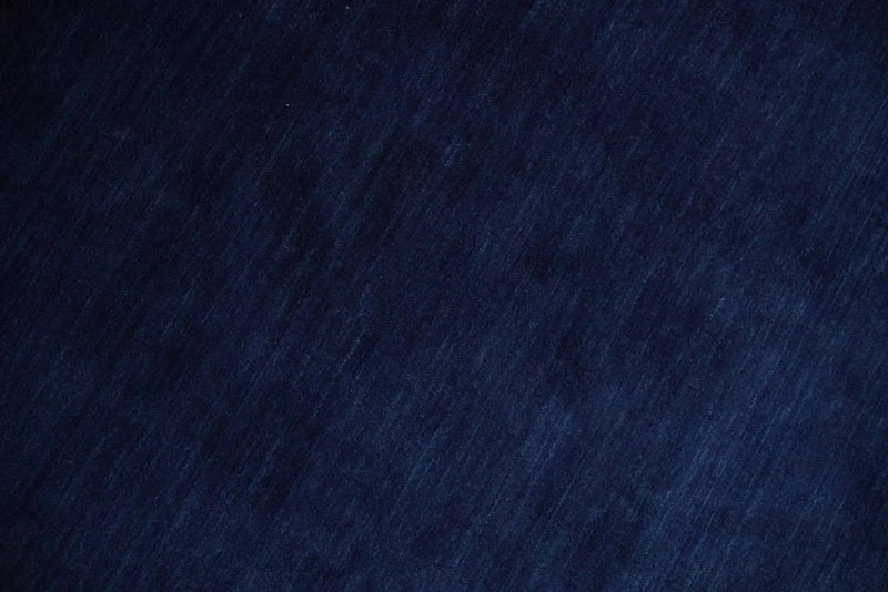 4x6 Solid Blue Wool Hand Woven Southwestern Gabbeh Rug | LOR14 - The Rug Decor