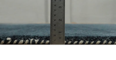 4x6 SolidCharcoal Wool Hand Woven Southwestern Gabbeh Rug | LOR26 - The Rug Decor