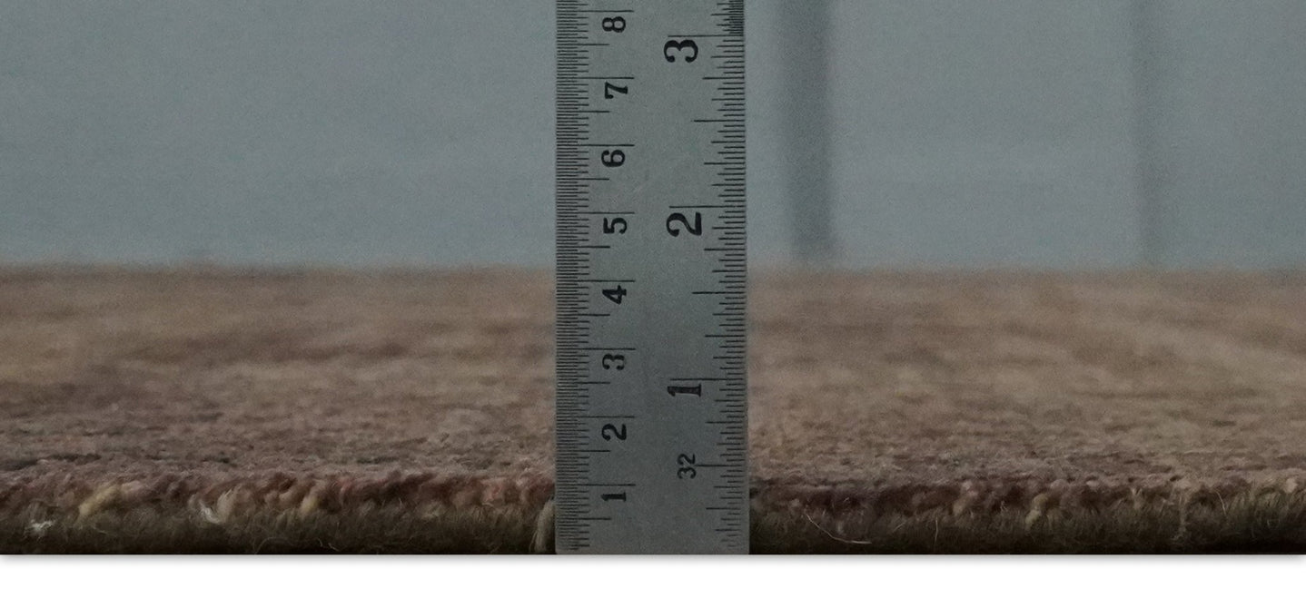 5.10x8.6 Hand Knotted Brown Overdyed Antique Finish Traditional Wool Rug | N34569 - The Rug Decor