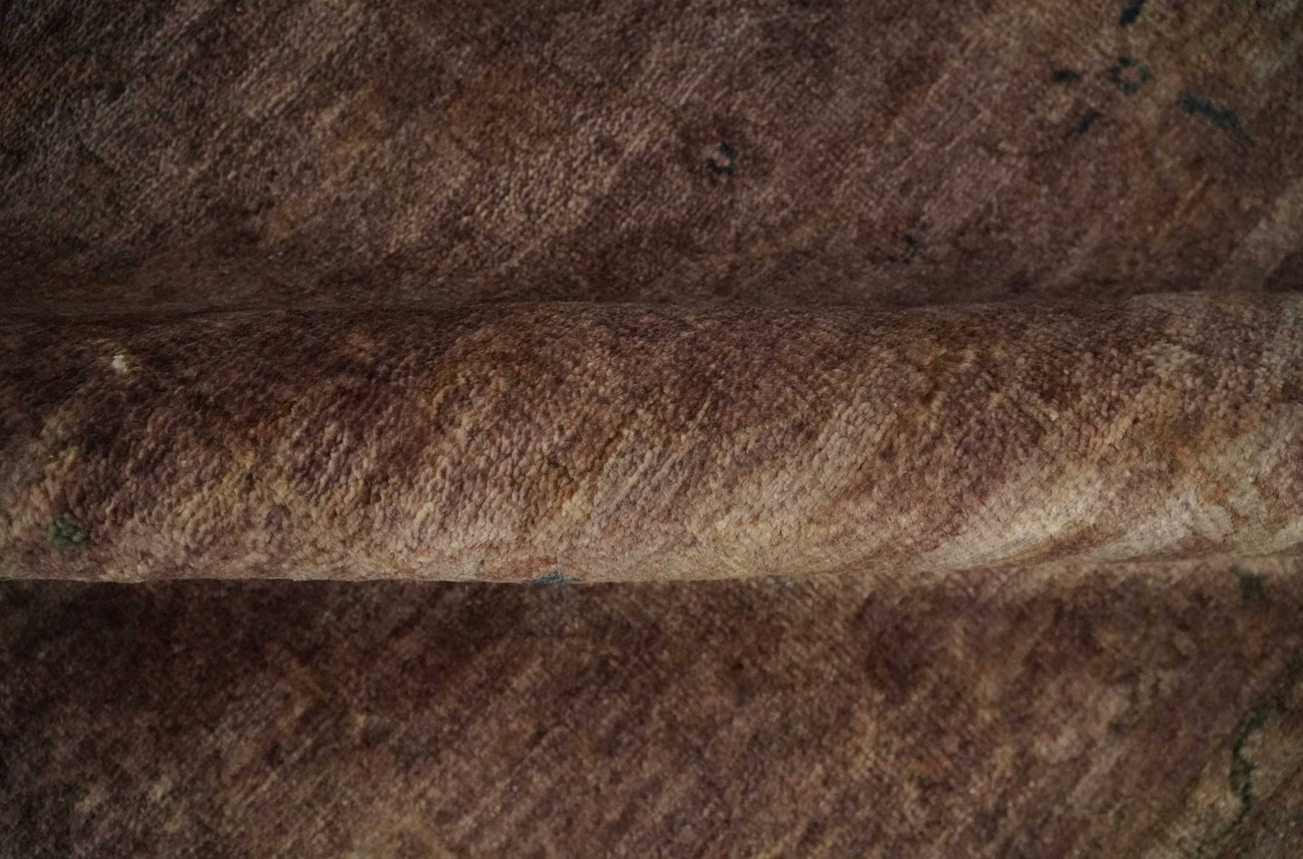 5.10x8.6 Hand Knotted Brown Overdyed Antique Finish Traditional Wool Rug | N34569 - The Rug Decor