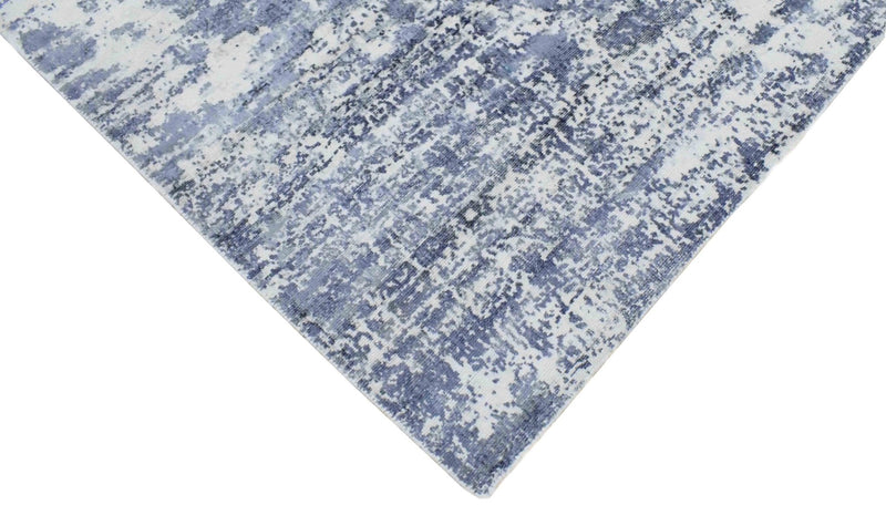 5.6x7.7 Rug, Abstract Blue and Gray Rug made with Viscose Art Silk - The Rug Decor