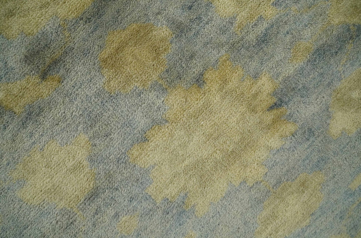 5.9x8.4 Hand Knotted Gray and Beige Traditional Oushak Wool Area Rug - The Rug Decor