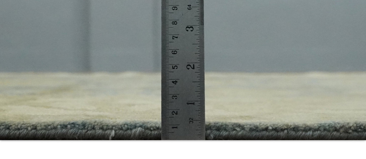 5.9x8.4 Hand Knotted Gray and Beige Traditional Oushak Wool Area Rug - The Rug Decor